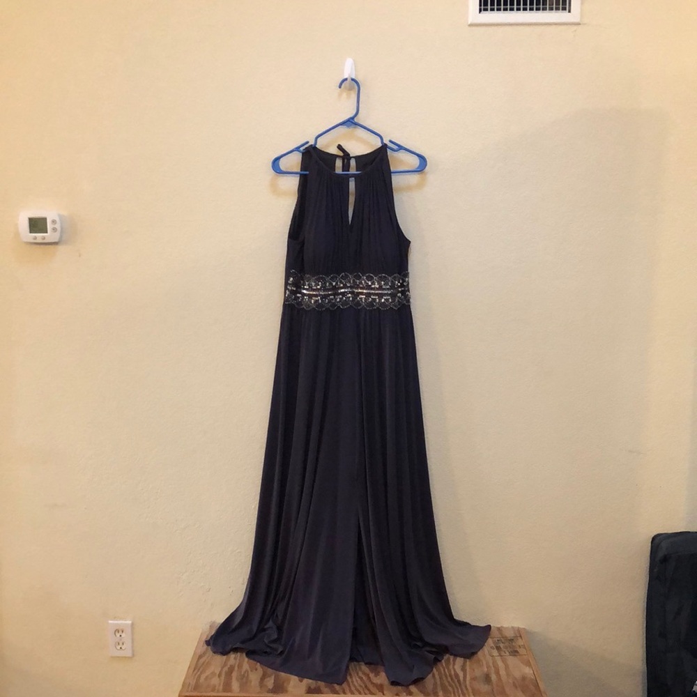 R&M Richards gathered empire waist maxi dress